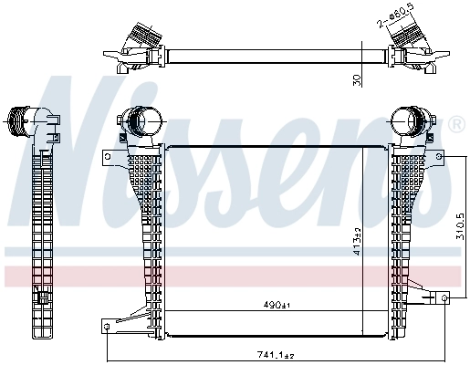 Радиатор интеркуллера Peugeot/Citroen 42348293