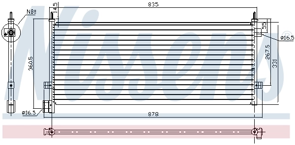 Конденсатор кондиционера Nissens 94582 цена, от 65.79 USD