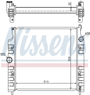 Купить 5143023AB Chrysler Радиатор водяной