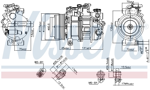890717 Nissens Compressor de aparelho de ar condicionado