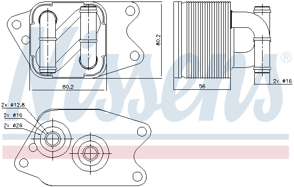 Радиатор АКПП Nissens 90733