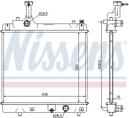 Радиатор 69401 Nissens