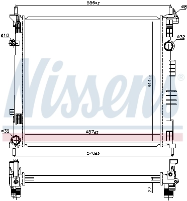 Радиатор 68774 Nissens
