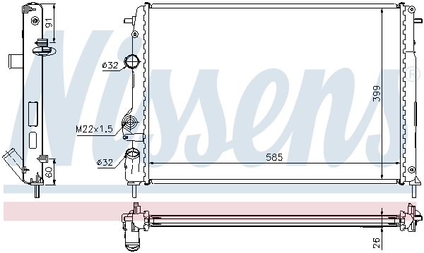 Радиатор 63896A Nissens