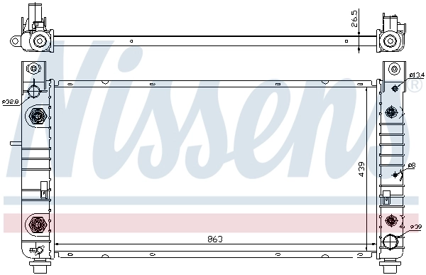 Радиатор 69091 Nissens