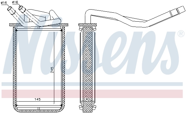 Радиатор отопителя Nissens 71768