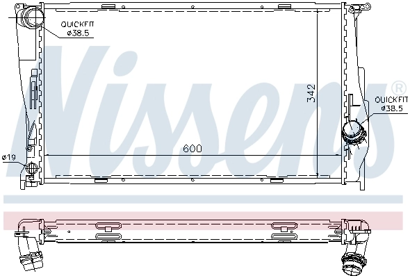 Радиатор охлаждения Nissens 60785A
