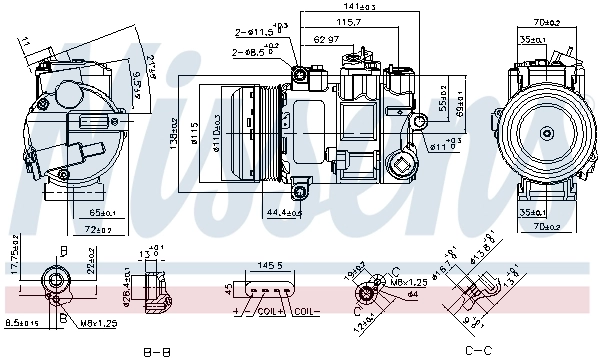 Compressor de aparelho de ar condicionado Mercedes E W212
