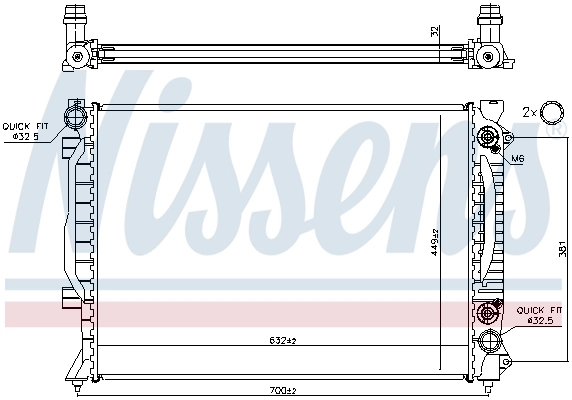 Радиатор охлаждения Nissens 60423A