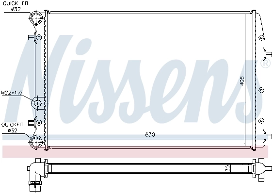 Радиатор охлаждения Nissens 67322