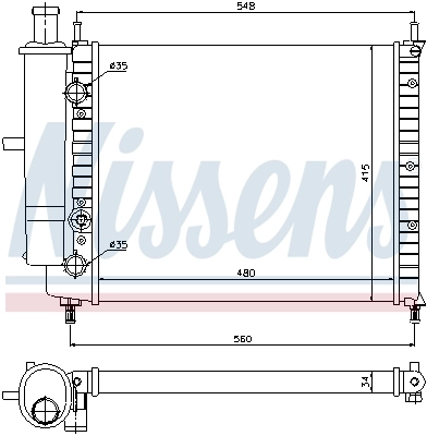 Радиатор 61808 Nissens