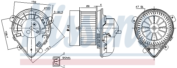 Моторчик печки Nissens 87178