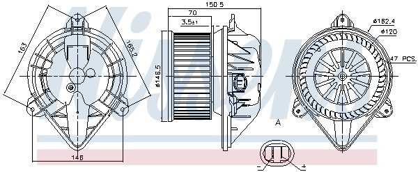 Моторчик печки Nissens 87173