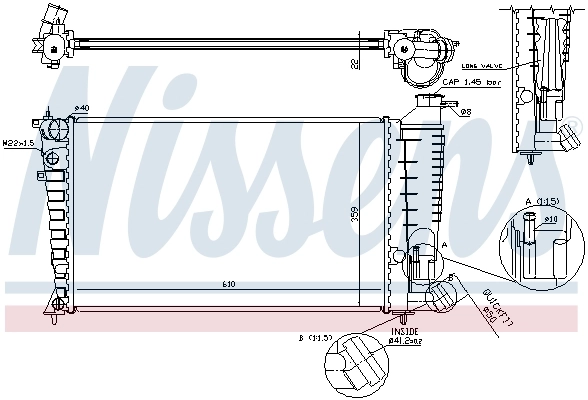 Радиатор охлаждения Nissens 61379