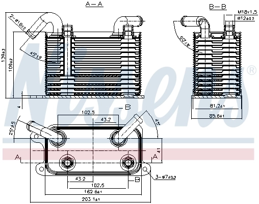 90722 Nissens Радиатор охлаждения, АКПП