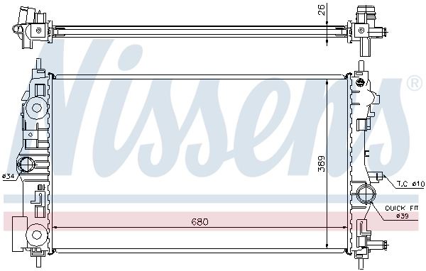 Радиатор 630745 Nissens
