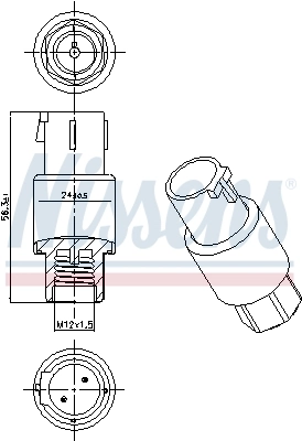 Sensor de pressão absoluta de aparelho de ar condicionado Nissens 301001