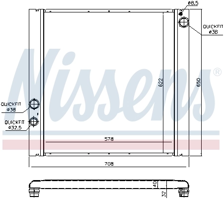 Радиатор охлаждения Nissens 64327