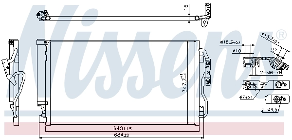 Конденсатор кондиционера Nissens 940357 цена, от 117.51 USD