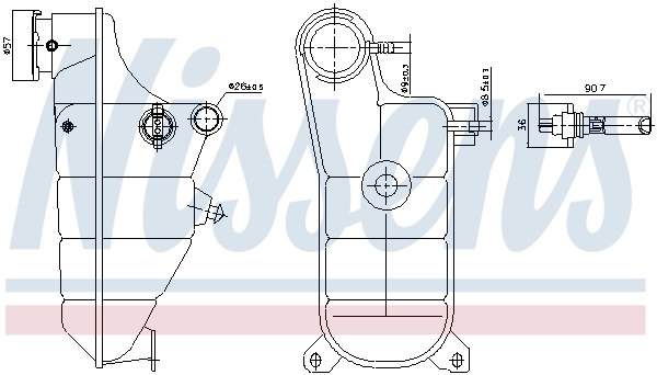 Tanque de expansão do sistema de esfriamento Mercedes E T124