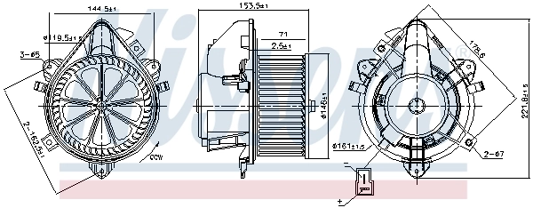 Моторчик печки Nissens 87788