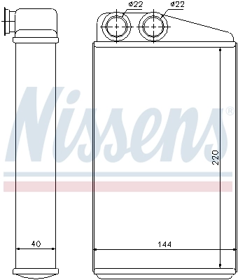 73249 Nissens Радиатор отопителя салона