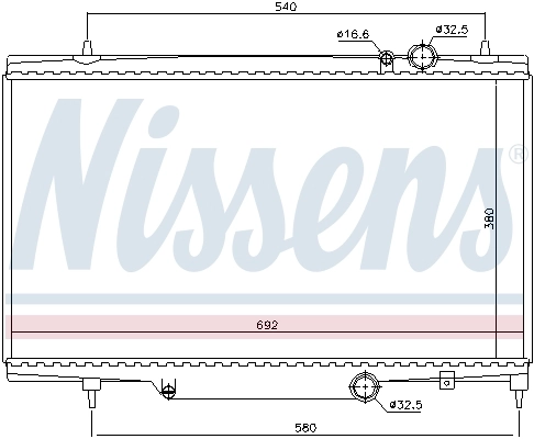 Радиатор охлаждения Nissens 61297