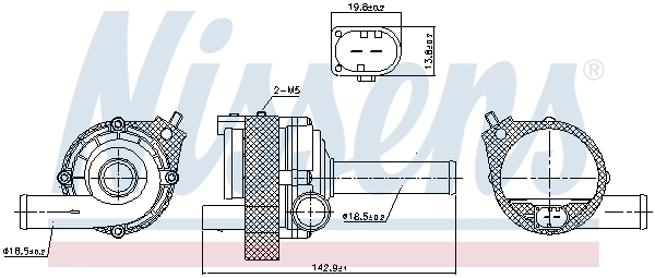 831077 Nissens Насос системы отопления