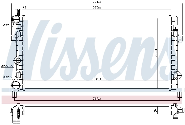 Радиатор 640012 Nissens