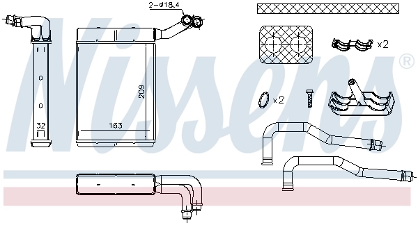 707095 Nissens Radiador de forno (de aquecedor)