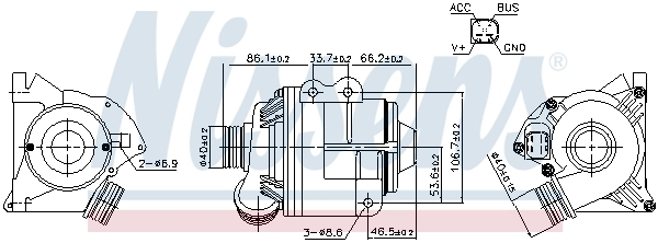 831075 Nissens Насос водяной