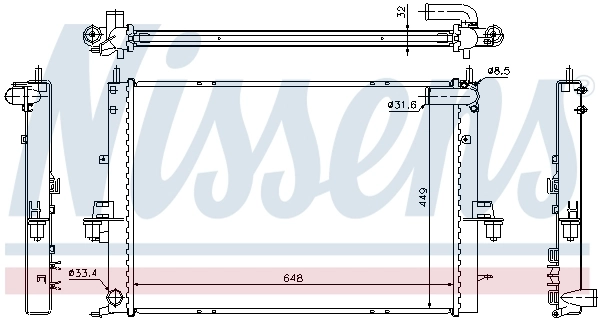 Радиатор охлаждения Nissens 64308A