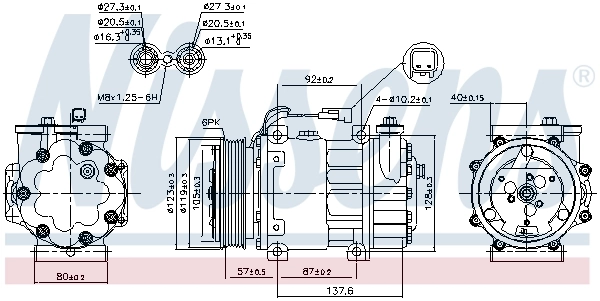 Компрессор кондиционера 890699 Nissens