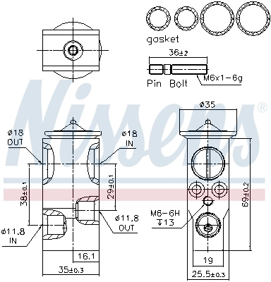 Клапан TRV, кондиционера Nissens 999377