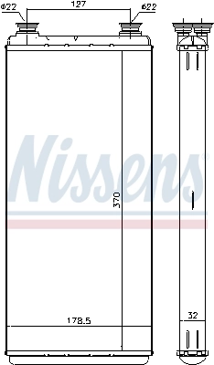 Радиатор отопителя Nissens 71891
