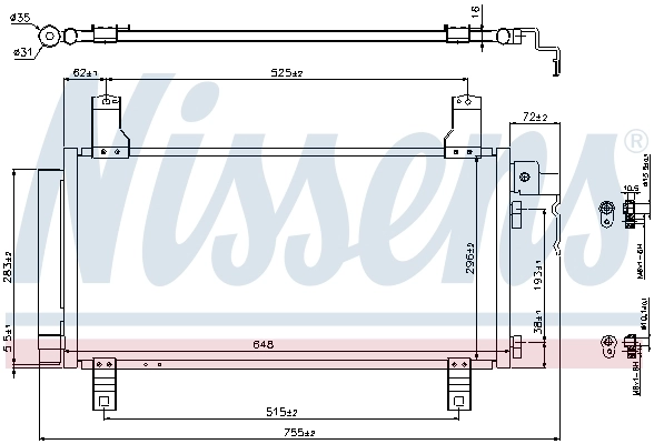 Конденсатор кондиционера Nissens 94792 цена, от 100.23 USD
