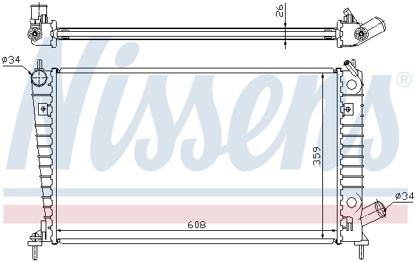 Радиатор охлаждения Nissens 68000A