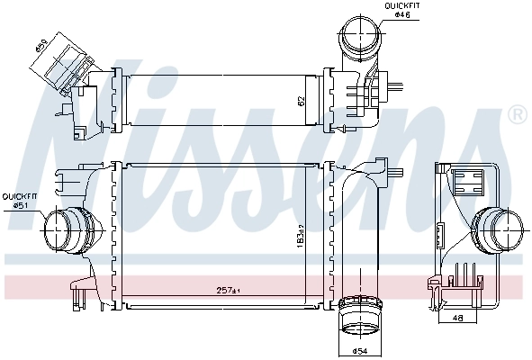 Радиатор интеркуллера Nissens NIS961583
