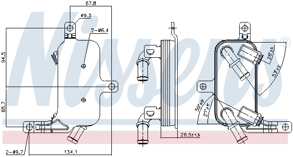 Радиатор АКПП Nissens 90891