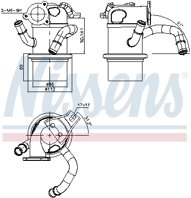 NIS989315 Nissens Радиатор системы EGR