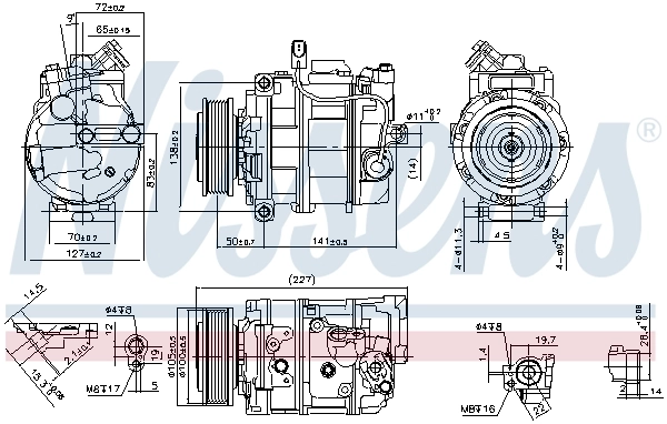 Насос кондиционера Nissens 890173