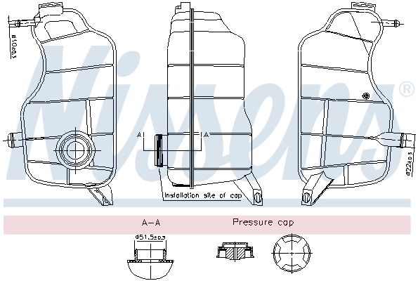 Tanque de expansão do sistema de esfriamento Ford Fiesta JAS, JBS