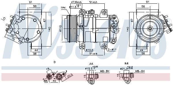 Насос кондиционера Nissens 890874
