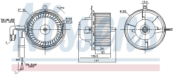 Вентилятор печки 87404 Nissens