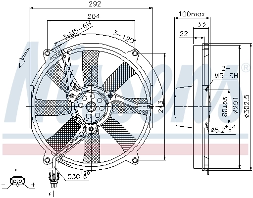 Compre Ventilador elétrico de esfriamento montado (motor + roda de aletas) Mercedes C 