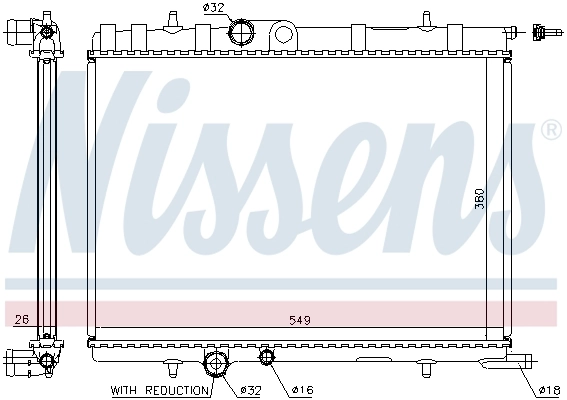 Радиатор охлаждения Nissens 63694A