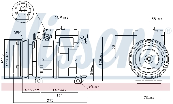 Компрессор кондиционера 89093 Nissens