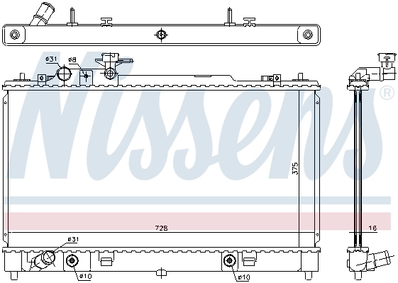 Радиатор 68550 Nissens