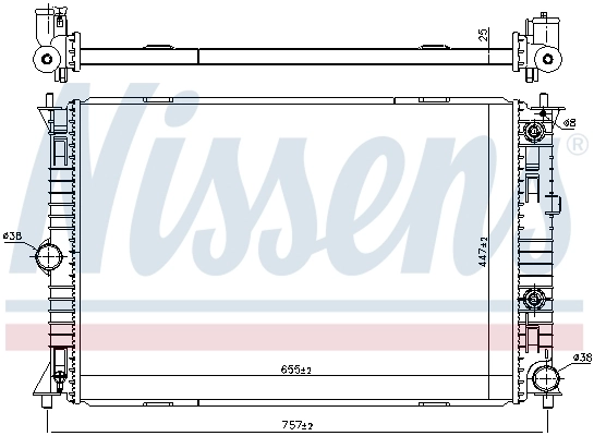 Радиатор 68541 Nissens