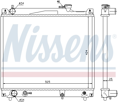 Радиатор охлаждения Nissens 64159